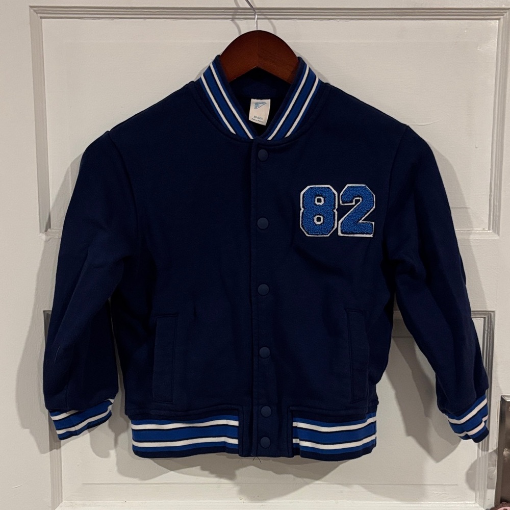 Thereabouts Navy Jacket with Striped Collar Boys XS